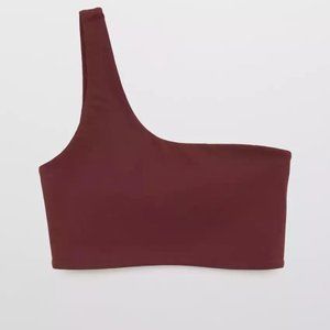 OFFLINE By Aerie The Hugger One Shoulder Sports Bra - Royal Berry, Size M